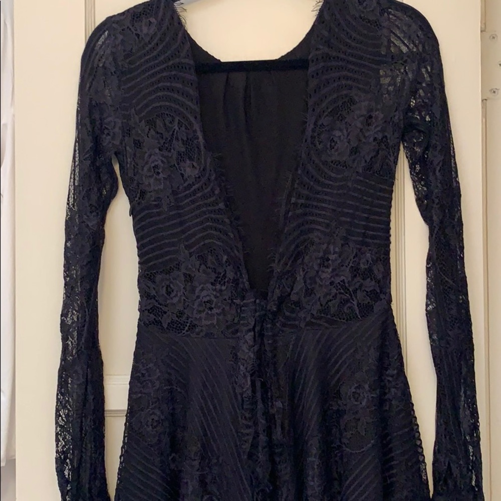 For Love and Lemons low tie back lace dress